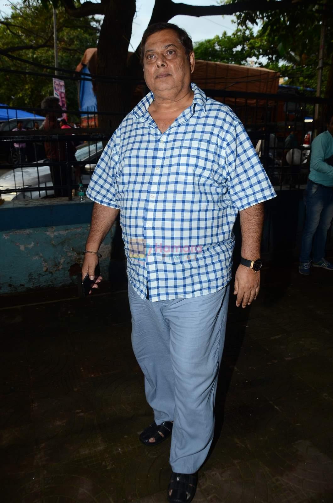 David Dhawan at Shraddha Kapoor's grandfather's prayer meet in Juhu, Mumbai on 18th Aug 2015