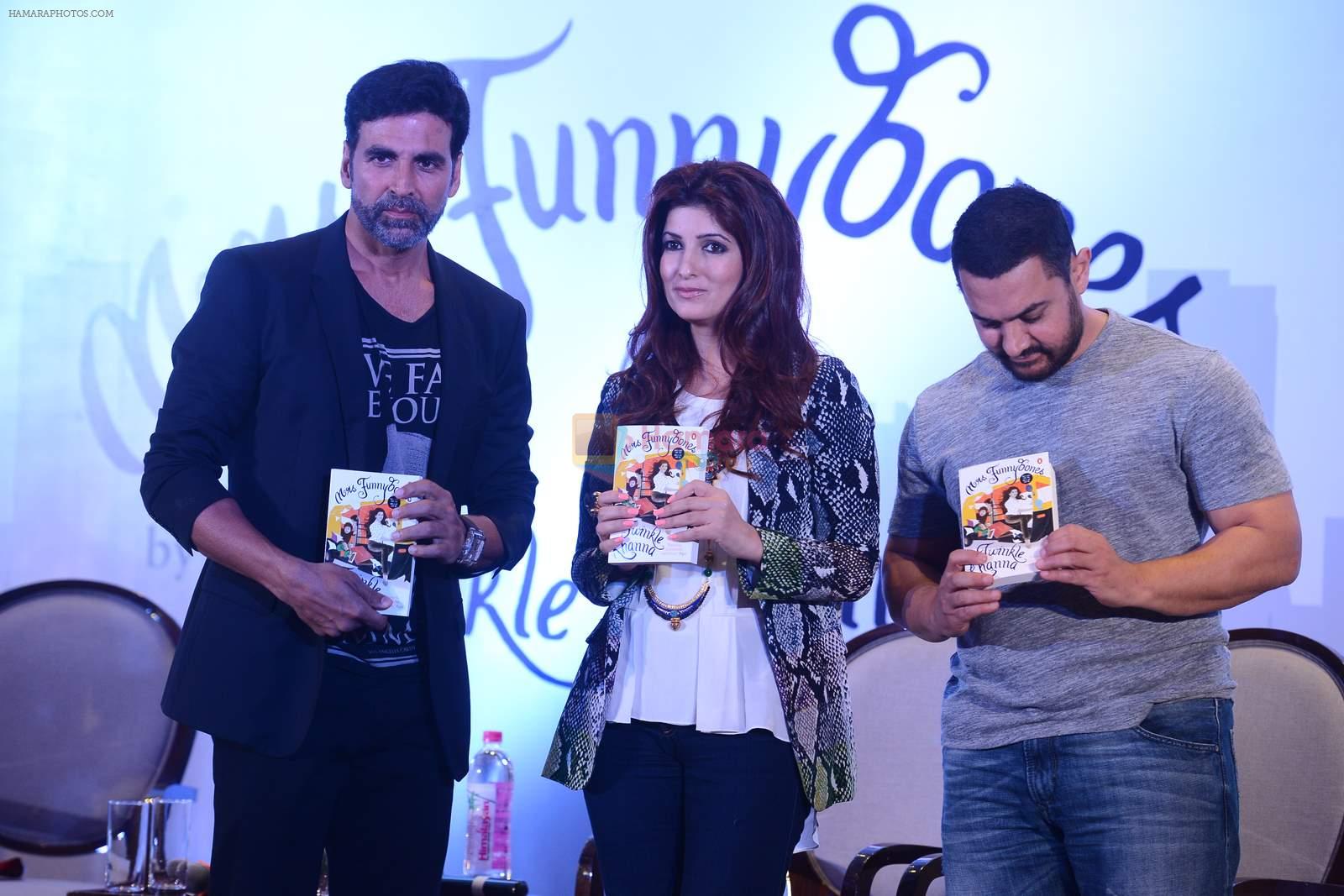 Akshay Kumar, Aamir Khan, Twinkle Khanna at Twinkle's book launch in J W marriott on 18th Aug 2015