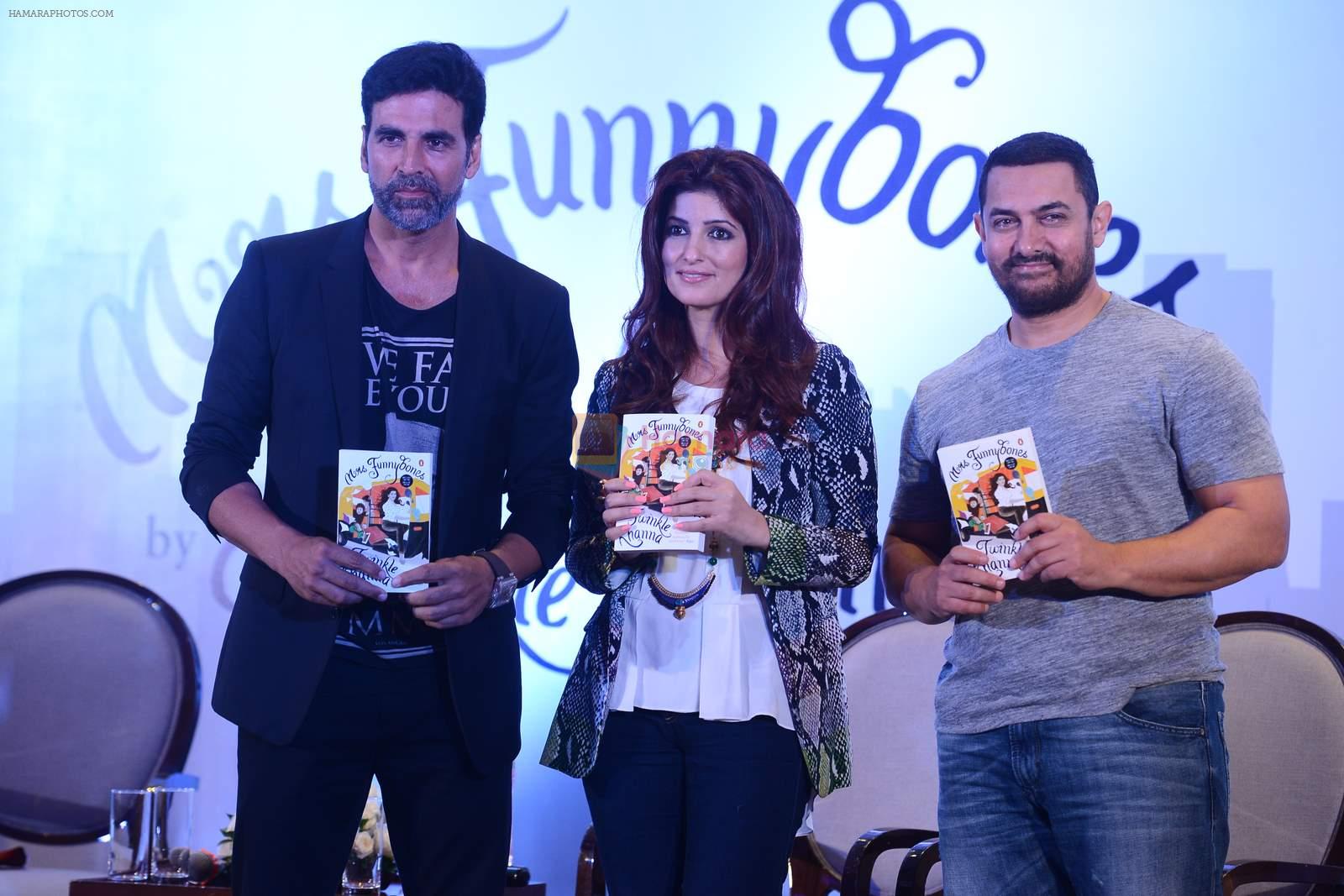 Akshay Kumar, Aamir Khan, Twinkle Khanna at Twinkle's book launch in J W marriott on 18th Aug 2015