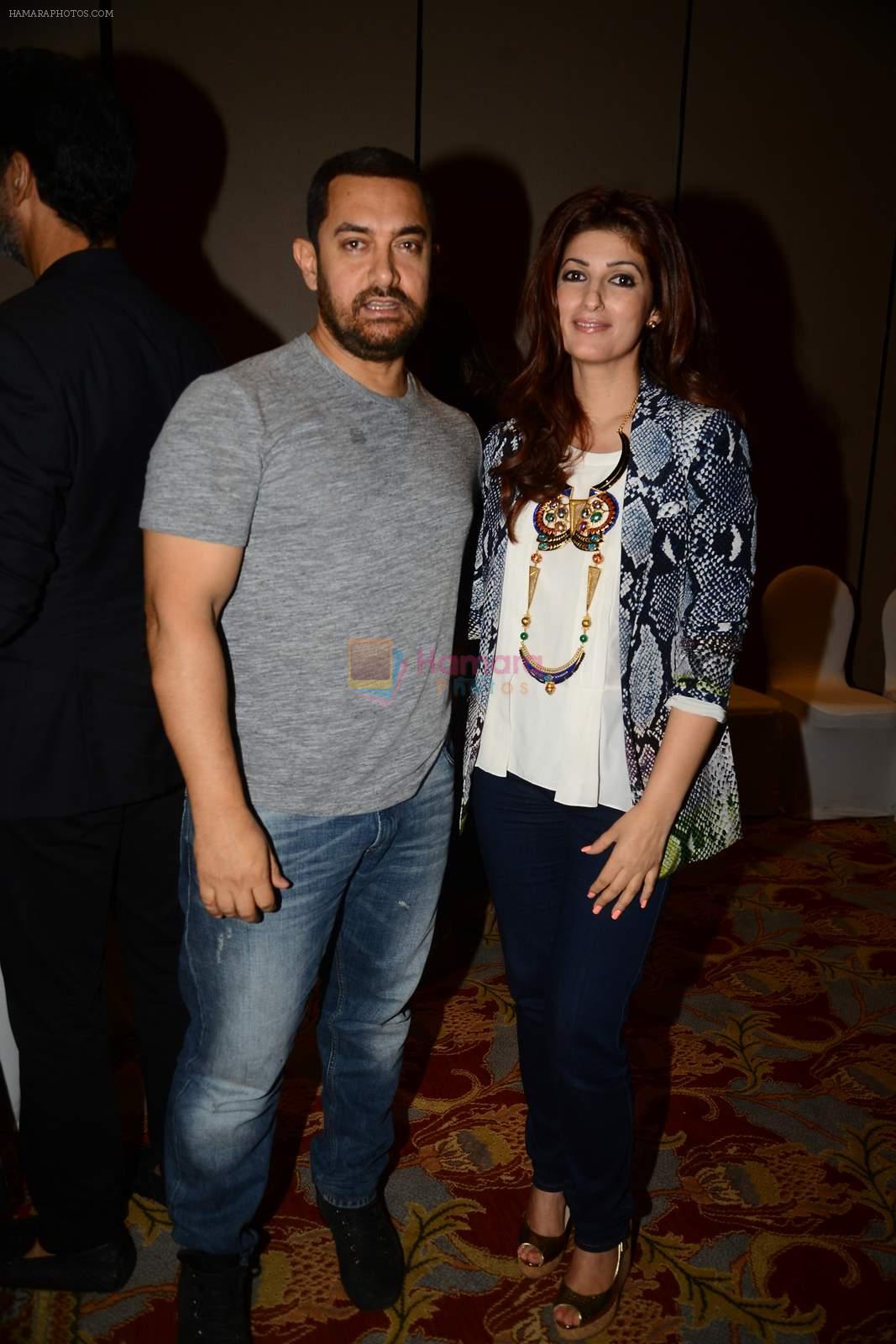 Aamir Khan, Twinkle Khanna at Twinkle's book launch in J W marriott on 18th Aug 2015