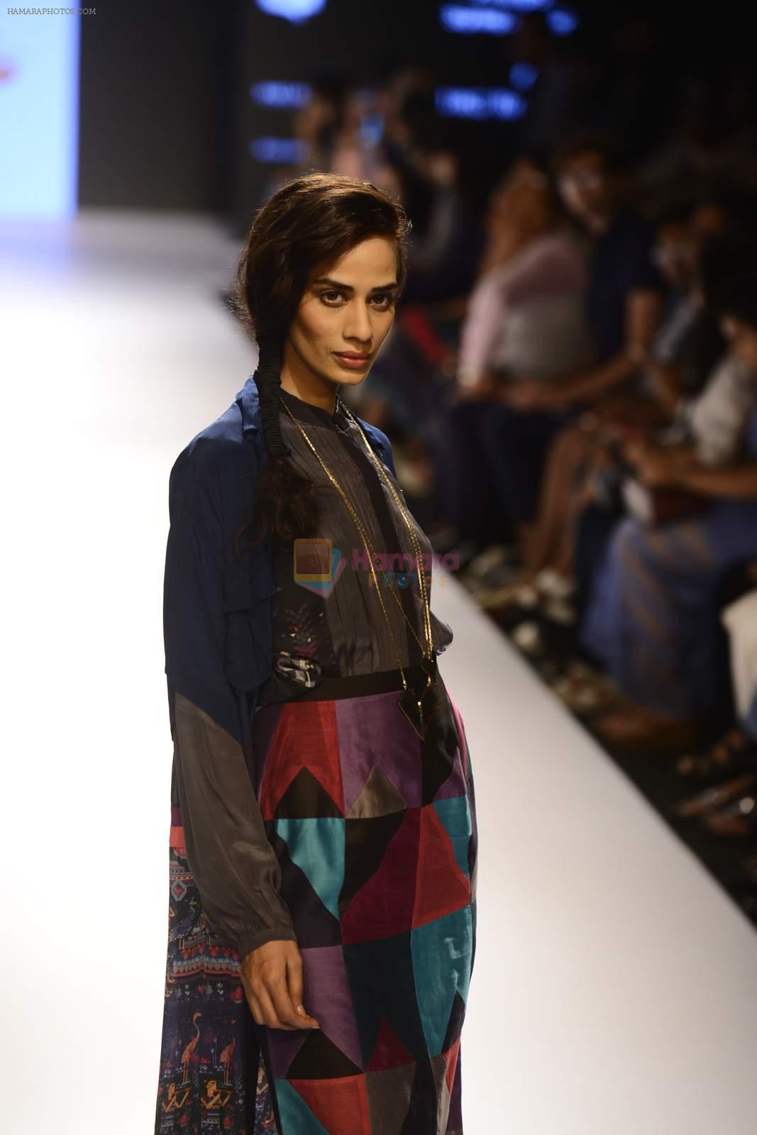 Model walk the ramp for Quirkbox Show on day 1 of LIFW on 26th Aug 2015