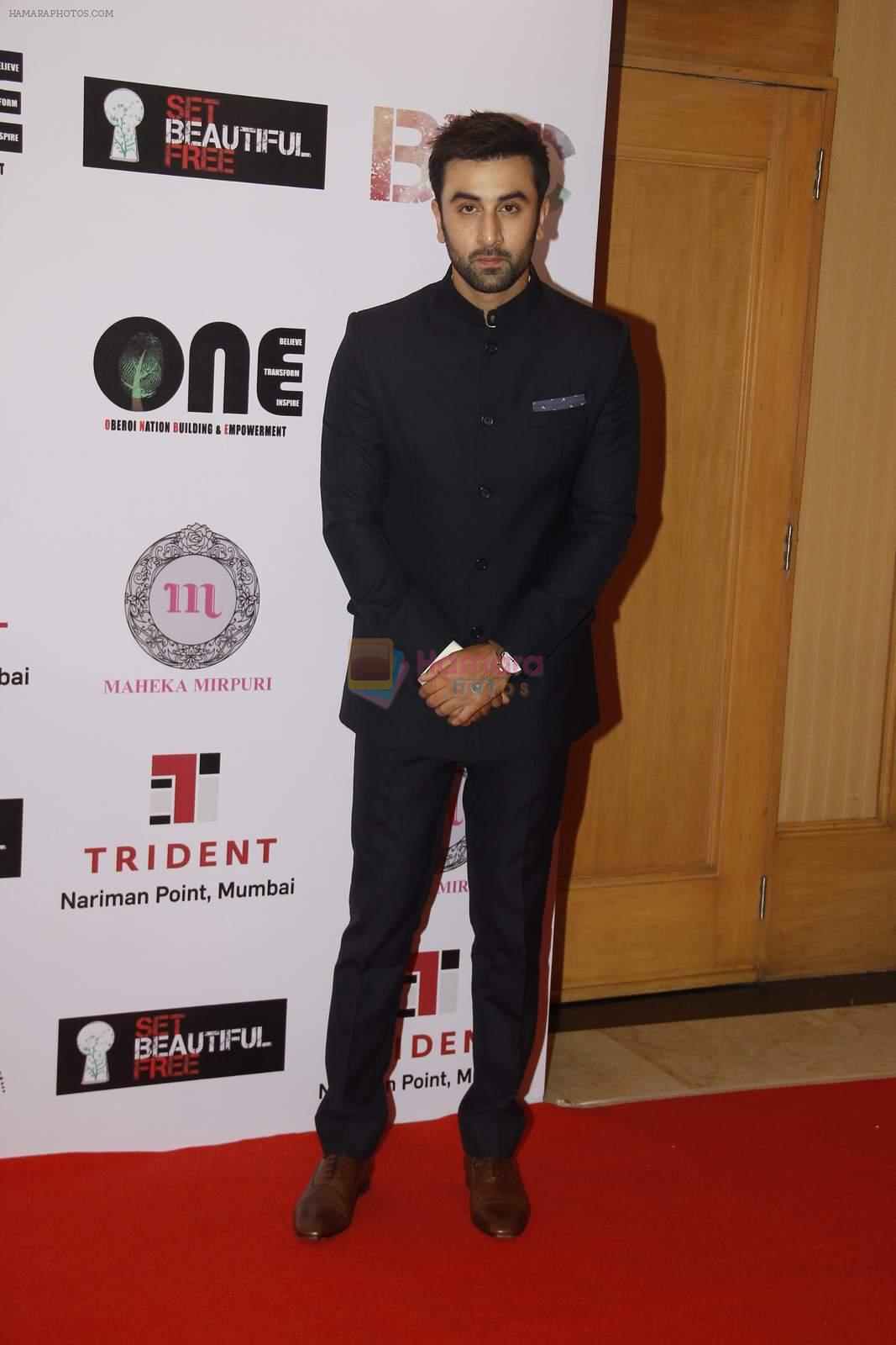 Ranbir Kapoor at vivek oberoi's charity event in Mumbai on 29th Aug 2015