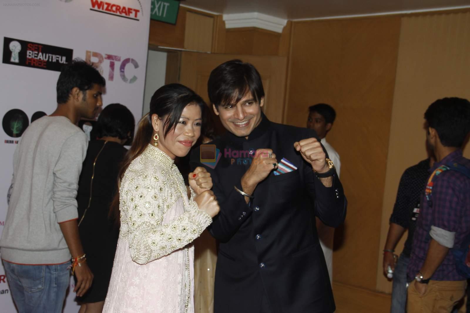 Mary Kom at vivek oberoi's charity event in Mumbai on 29th Aug 2015