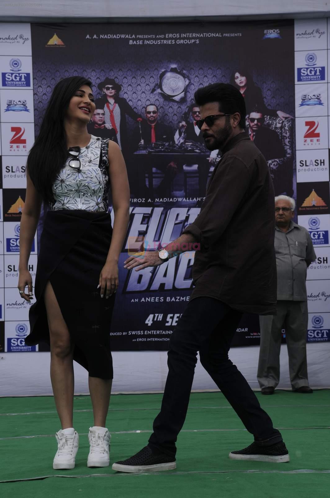 Anil Kapoor, Shruti Haasan at welcome back delhi promotions in Mumbai on 1st Sept 2015