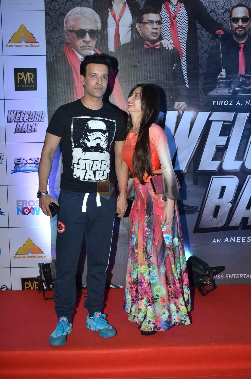 Aamir Ali, Sanjeeda Sheikh at welcome back premiere in Mumbai on 3rd  Sept 2015