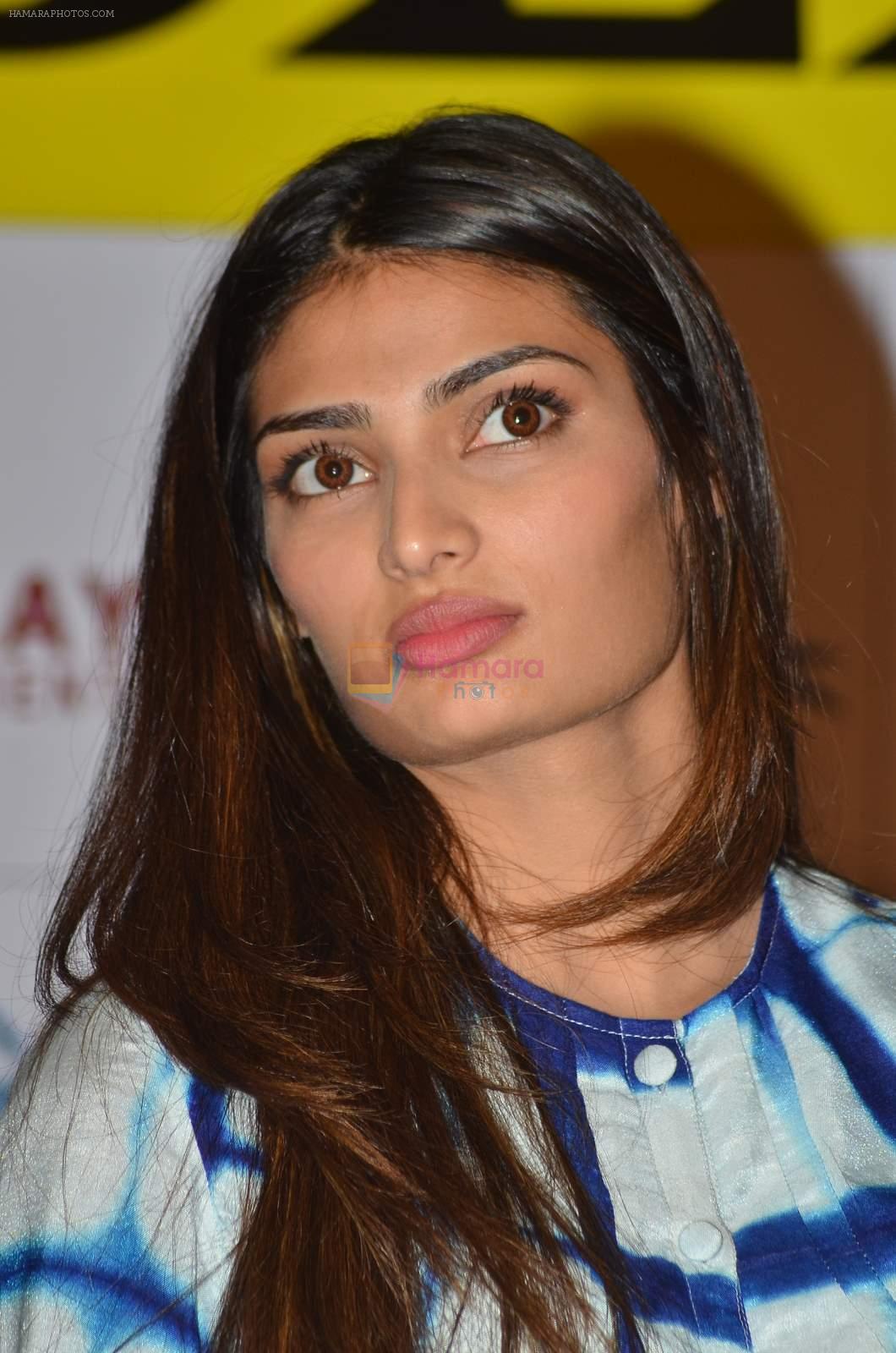 Athiya Shetty at Hero promotions at gold gym on 8th Sept 2015
