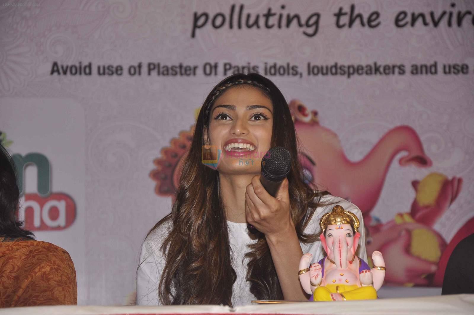 Athiya Shetty at green ganesh pandal in Lala College on 15th Sept 2015