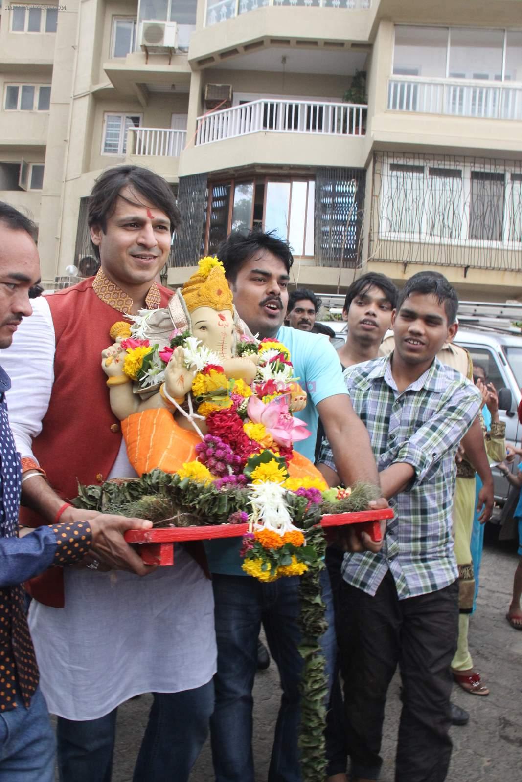 Vivek Oberoi's ganpati Visarjan on 21st Sept 2015