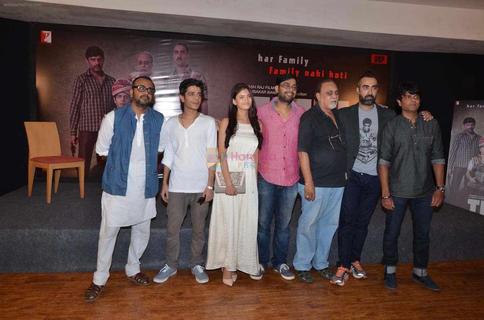 Ranvir Shorey, Lalit Behl, Shivani Raghuvanshi, Shashank Arora, Amit Sial, Kanu Behl, Dibakar Banerjee at Titli movie press meet on 29th Sept 2015