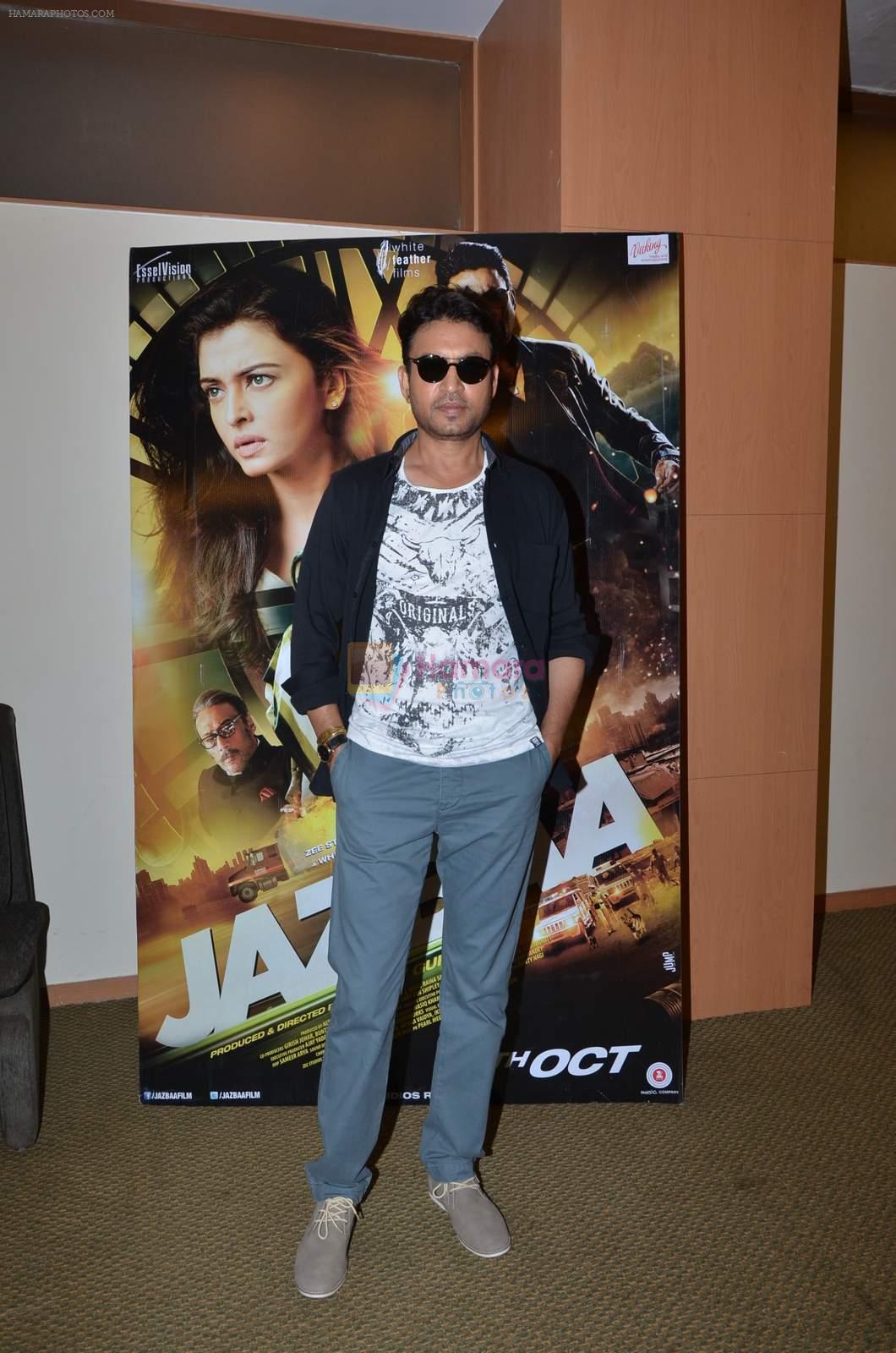 Irrfan Khan promote Jazbaa on 3rd Oct 2015