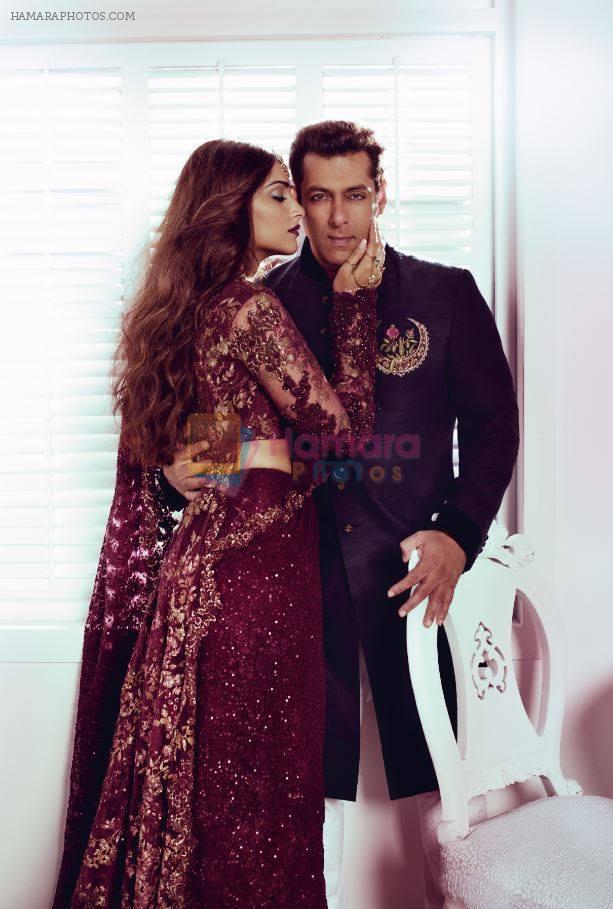 Salman Khan & Sonam Kapoor on the cover of Harper's Bazaar Bride on 6th Oct 2015