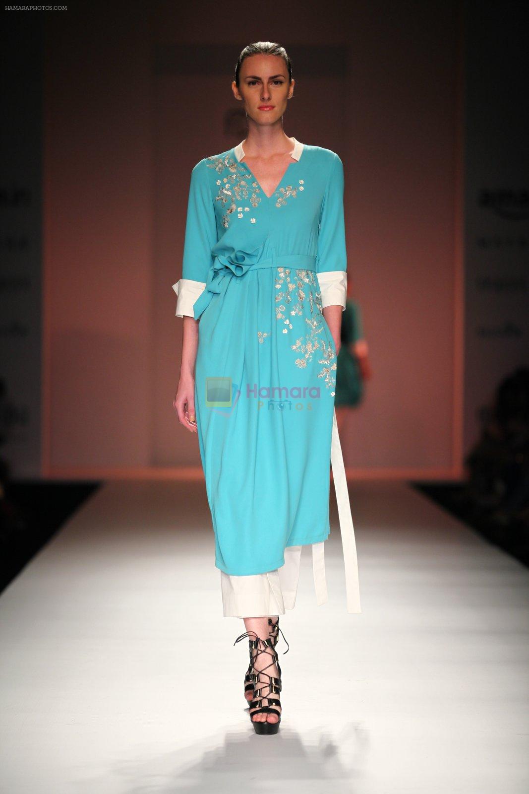 Model walk the ramp for Vineet Bahl on day 1 of Amazon india fashion week on 7th Oct 2015
