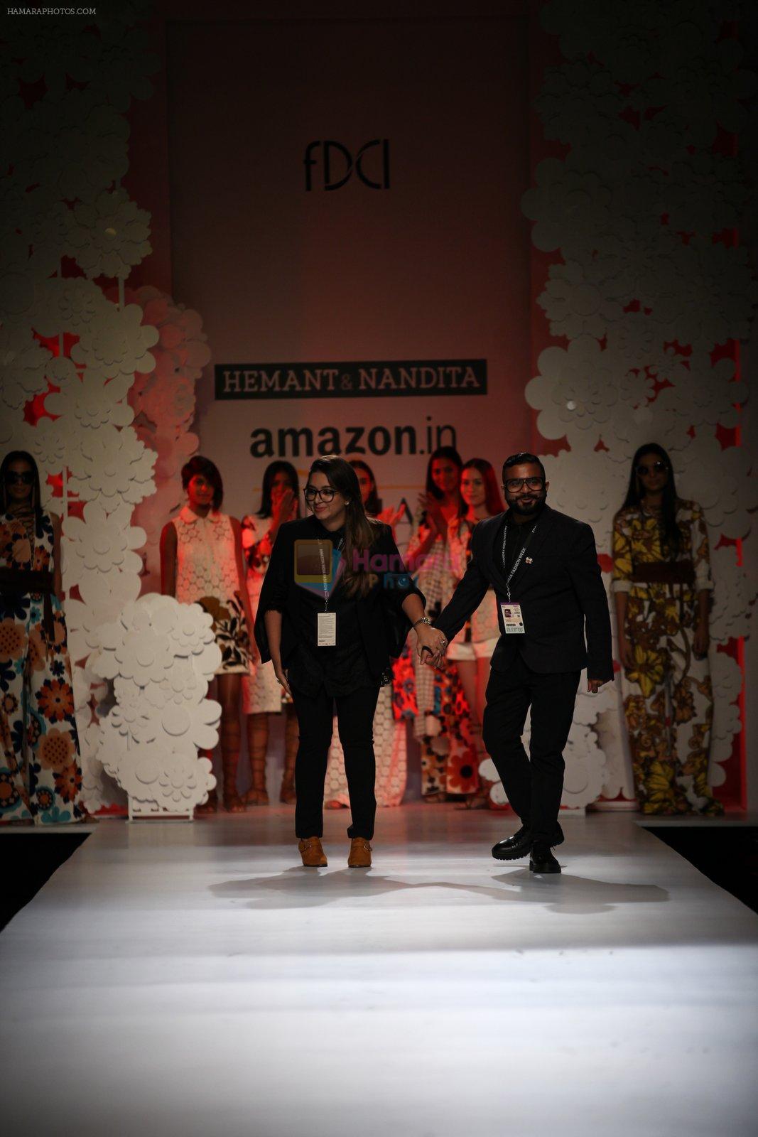 Model walk the ramp for Hemant and Nandita show on day 2 of Amazon india fashion week on 8th Oct 2015