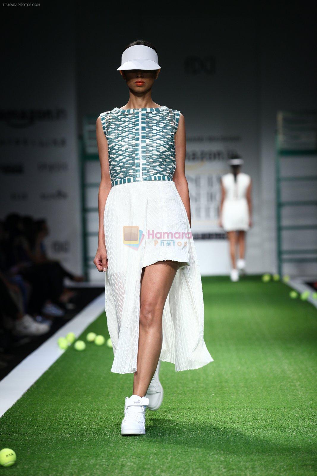 Model walk the ramp for Anand Bhushan Show at Amazon Fashion Week Day 3 on 9th Oct 2015
