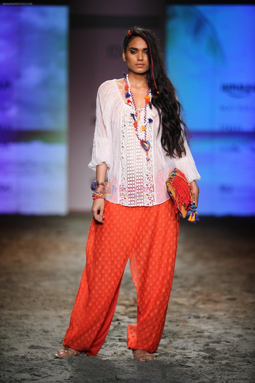 Model walk the ramp for Payal Jain Show at Amazon Fashion Week Day 3 on 9th Oct 2015