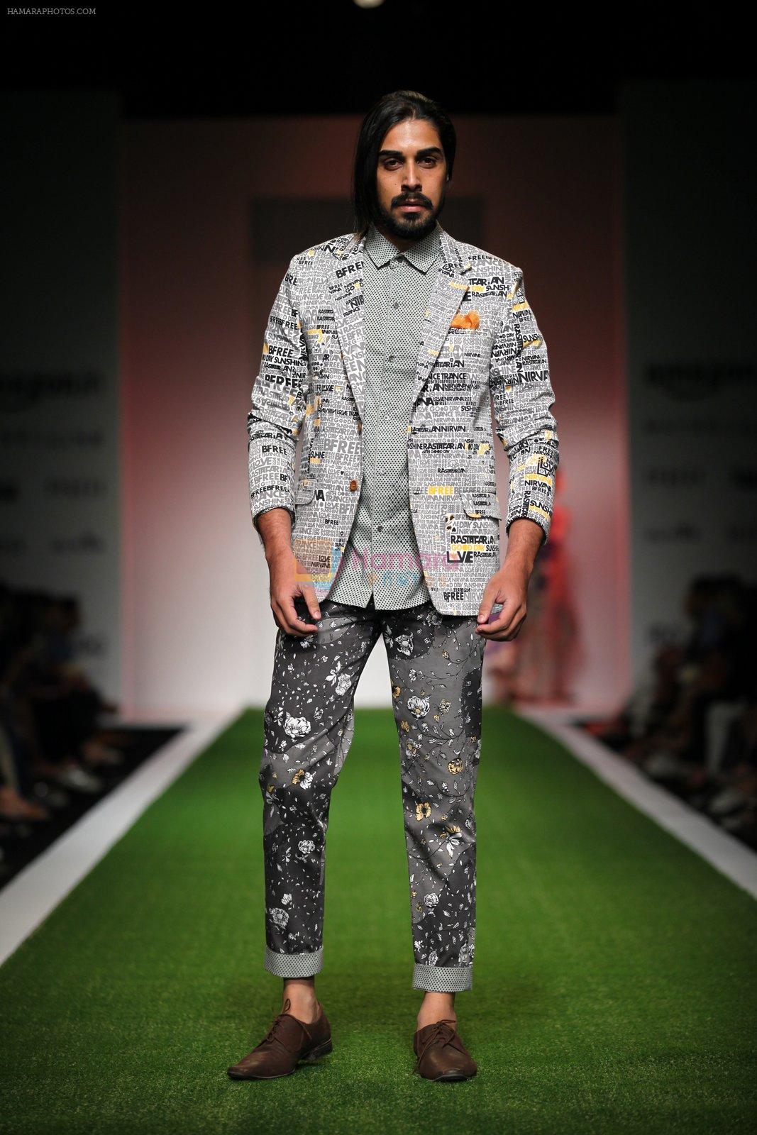 Model walk the ramp for Dev R Nil Show at Amazon Fashion Week Day 3 on 9th Oct 2015