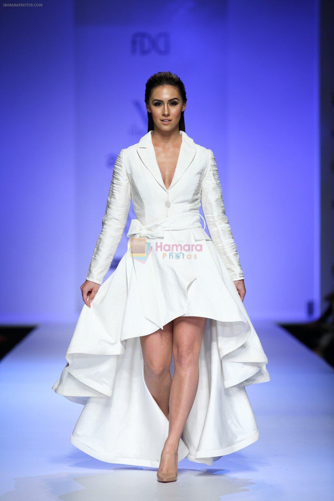 Lauren Gottlieb walk the ramp for Nikhita Show at Amazon Fashion Week Day 3 on 9th Oct 2015
