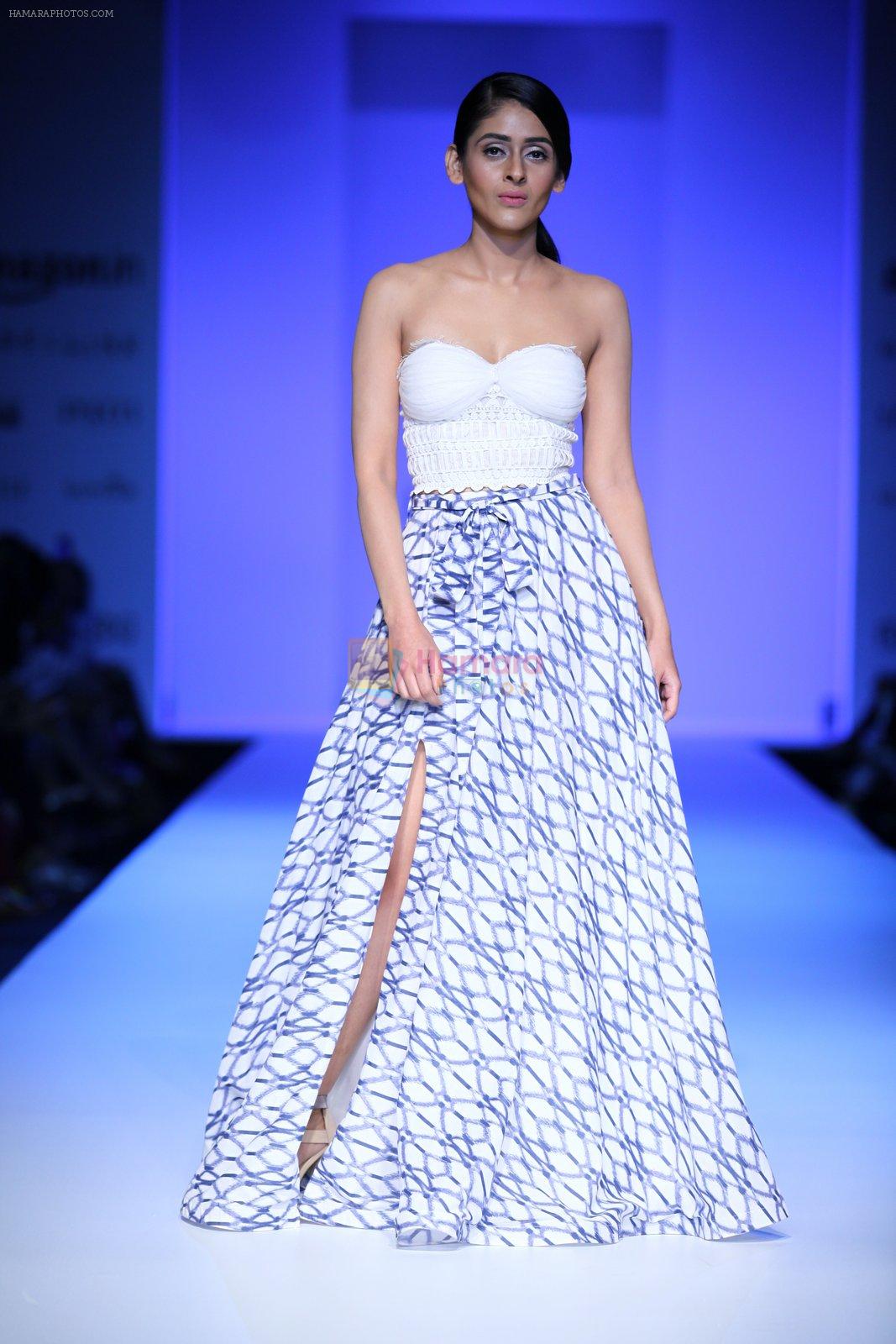 Model walk the ramp for Nikhita Show at Amazon Fashion Week Day 3 on 9th Oct 2015