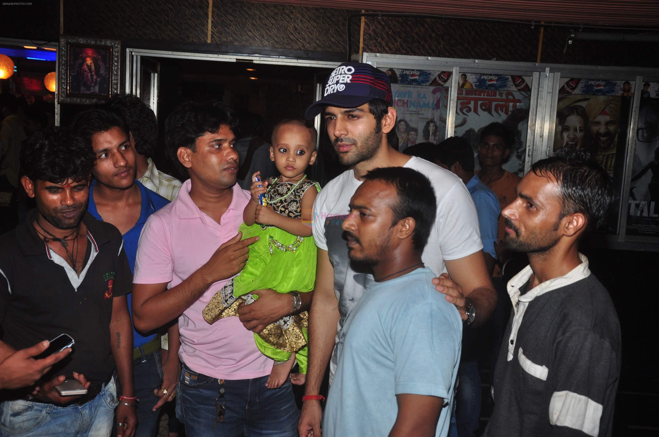 Kartik Aryan of Pyar Ka Panchnama 2 greets fans after the great resonse for the film in Gaiety on 18th Oct 2015