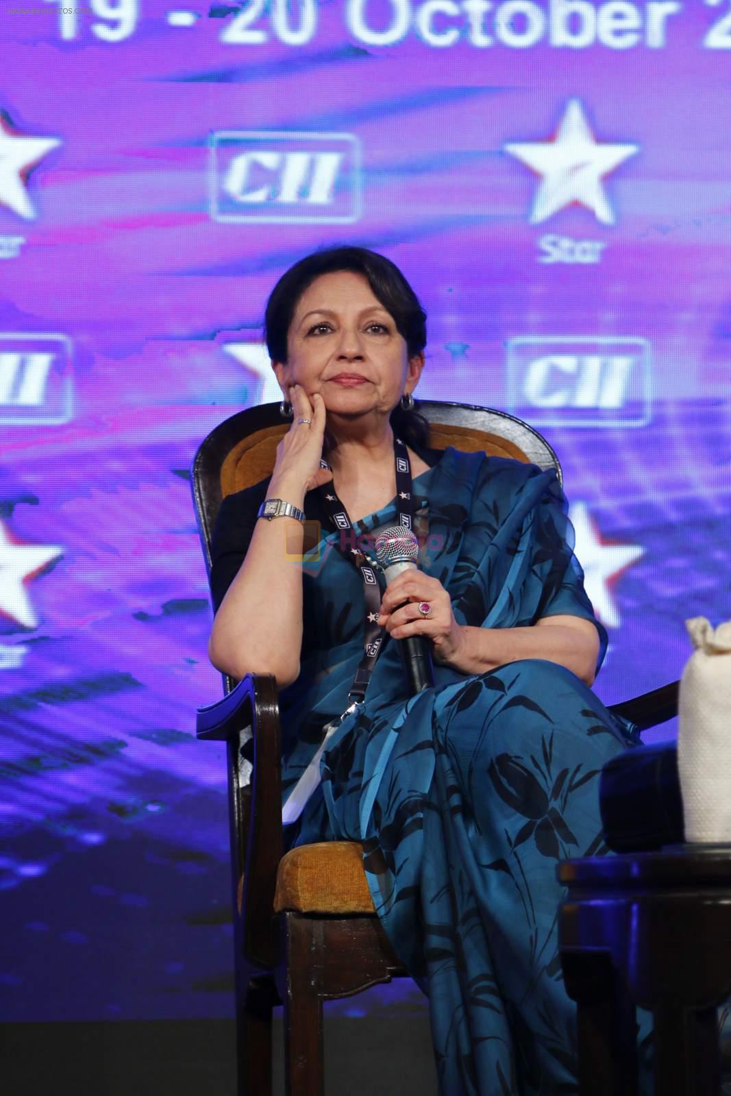 Sharmila Tagore at CII meet in Delhi on 20th Oct 2015