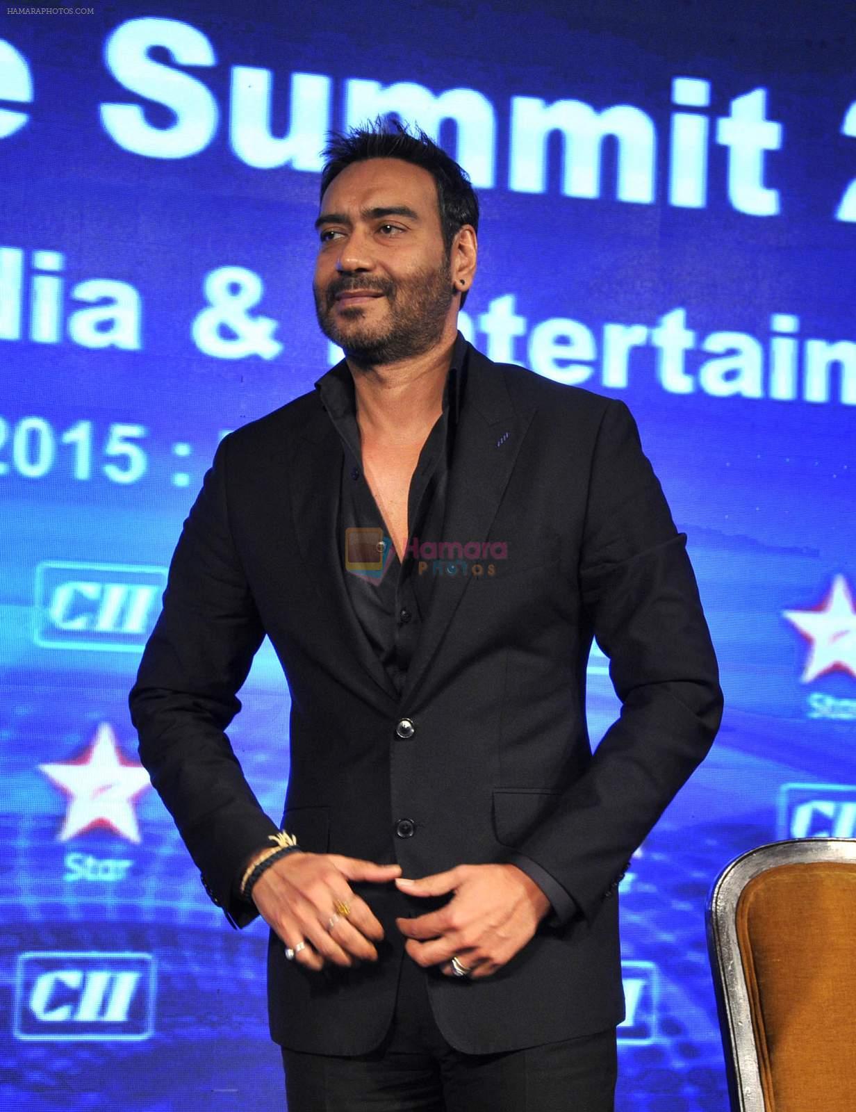 Ajay Devgan at CII meet in Delhi on 20th Oct 2015