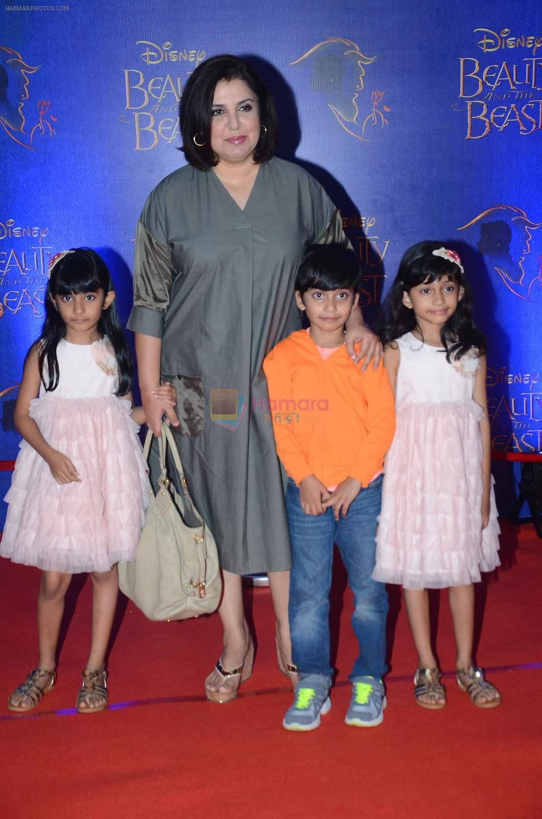 Farah Khan at Beauty and the Beast red carpet in Mumbai on 21st Oct 2015