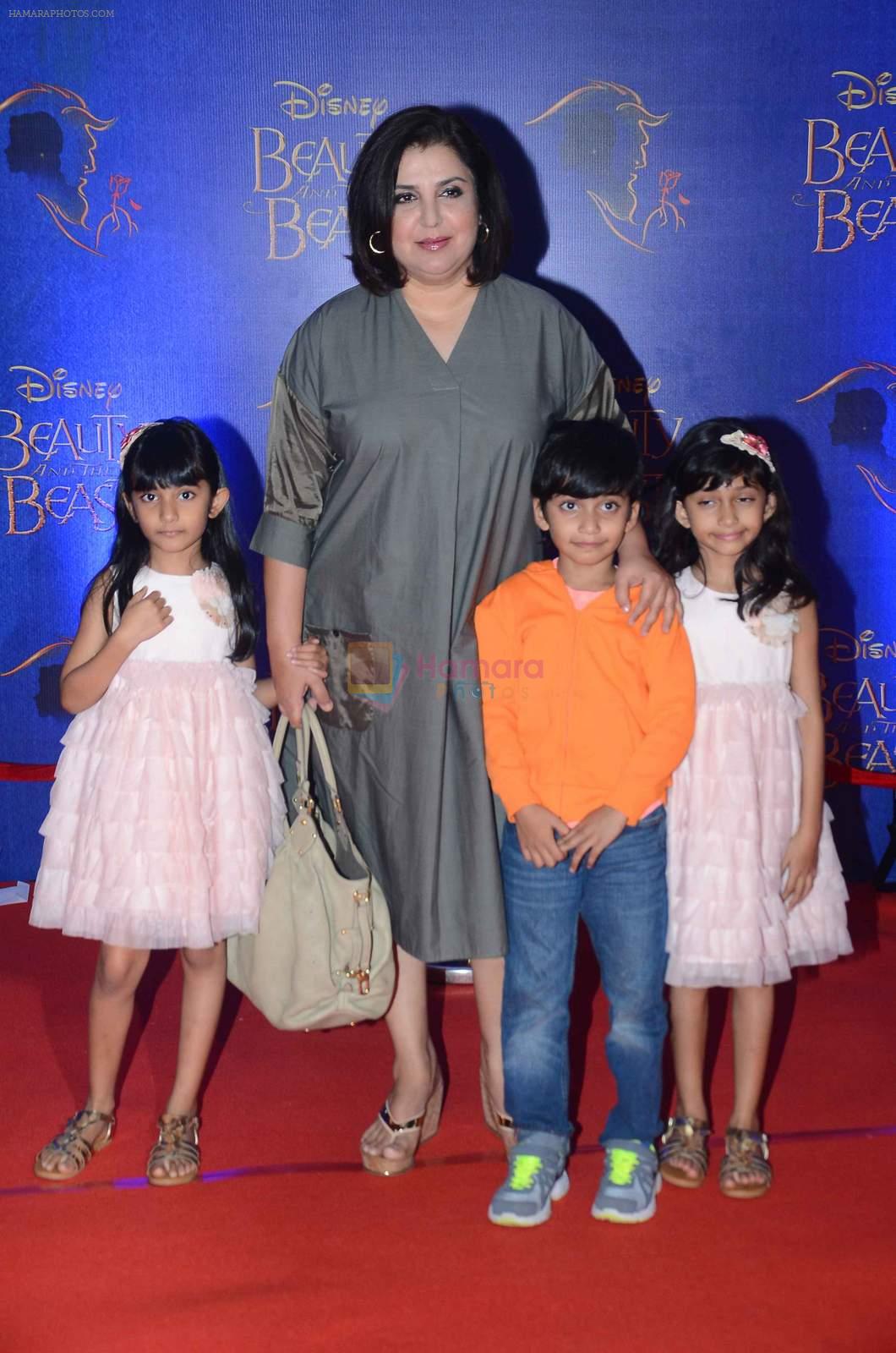 Farah Khan at Beauty and the Beast red carpet in Mumbai on 21st Oct 2015