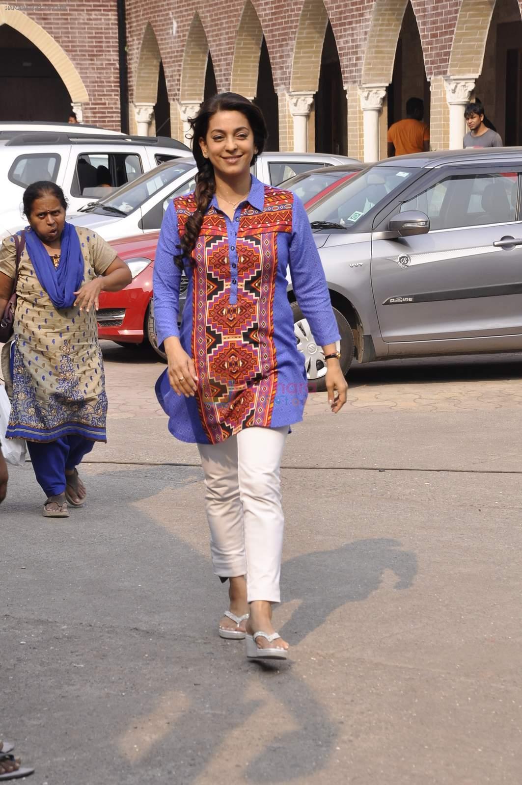 Juhi Chawla on location of Chalk and Duster film on 23rd Oct 2015