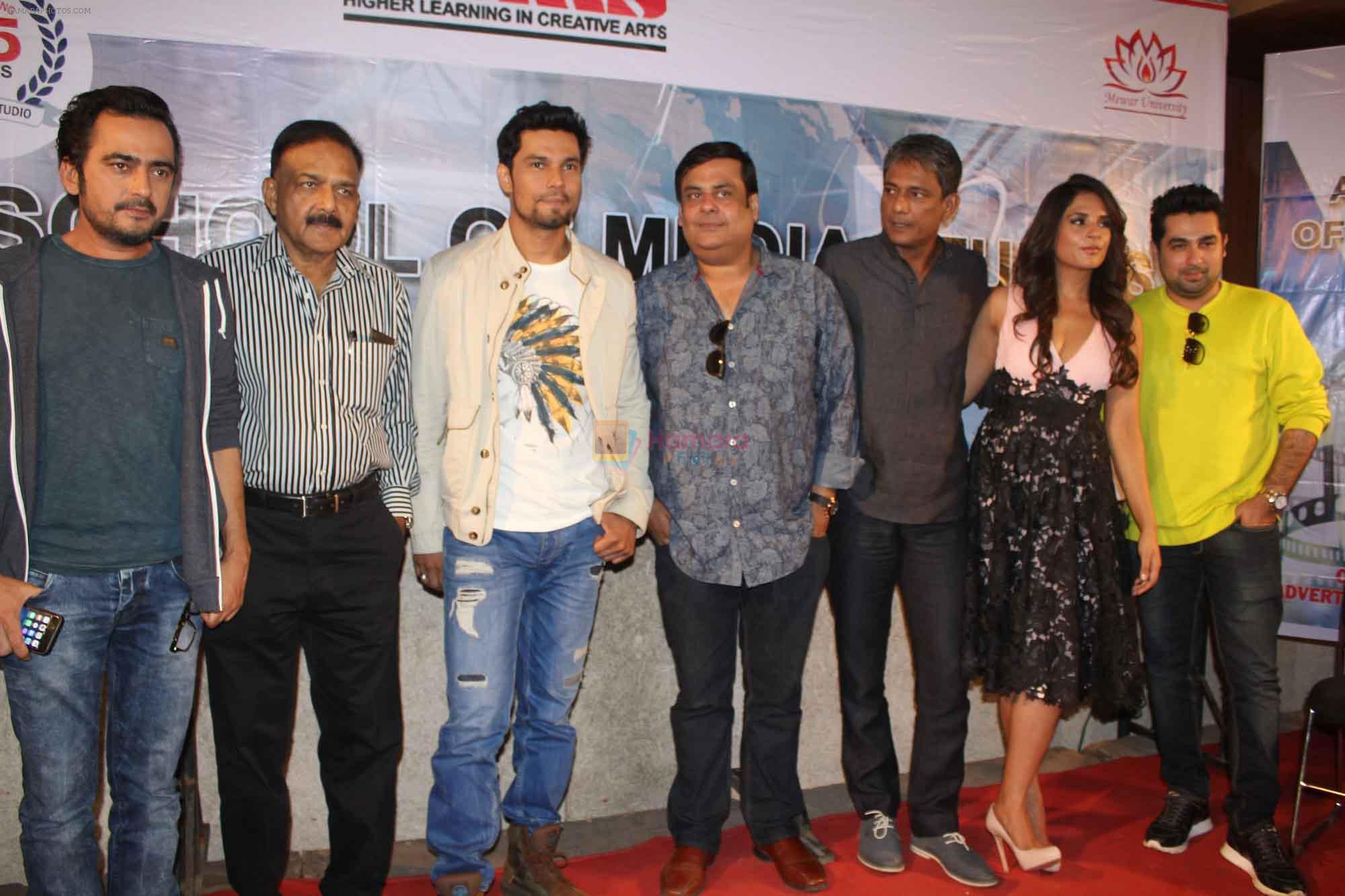 Randeep Hooda, Richa chadda during the upcoming film MAIN OR CHARLES at marwah studios Sector-16 film city in Noida on 27th Oct 2015