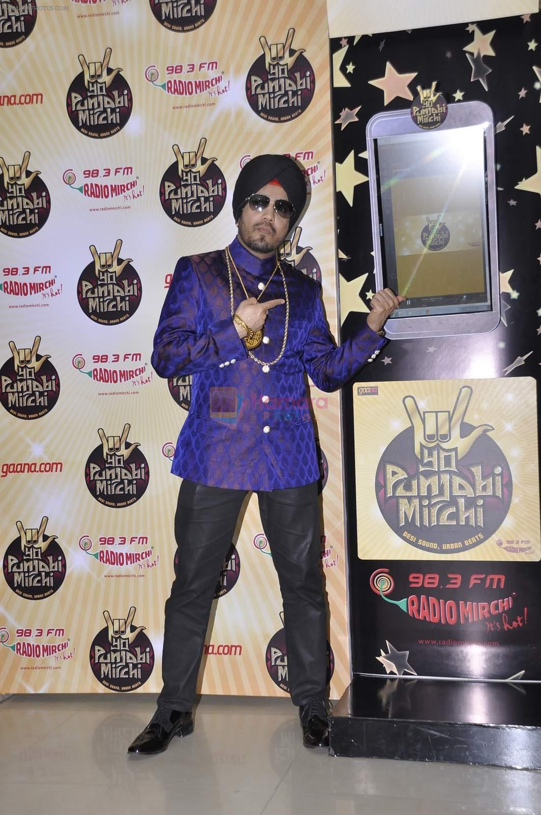 Mika Singh at the  Launch of Punjabi radio station, Yo Punjabi Mirchi in Lower Parel on 26th Oct 2015