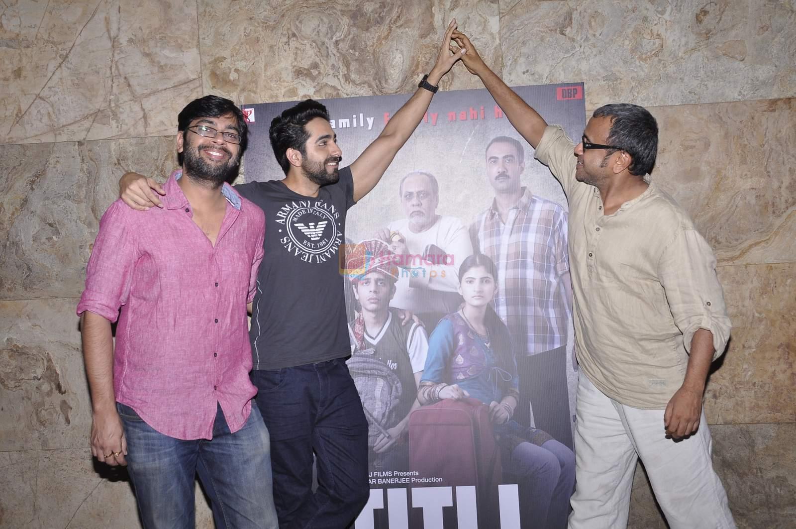 Kanu Behl, Ayushmann Khurrana, Dibakar Banerjee at Titli screening in Lightbox on 27th Oct 2015