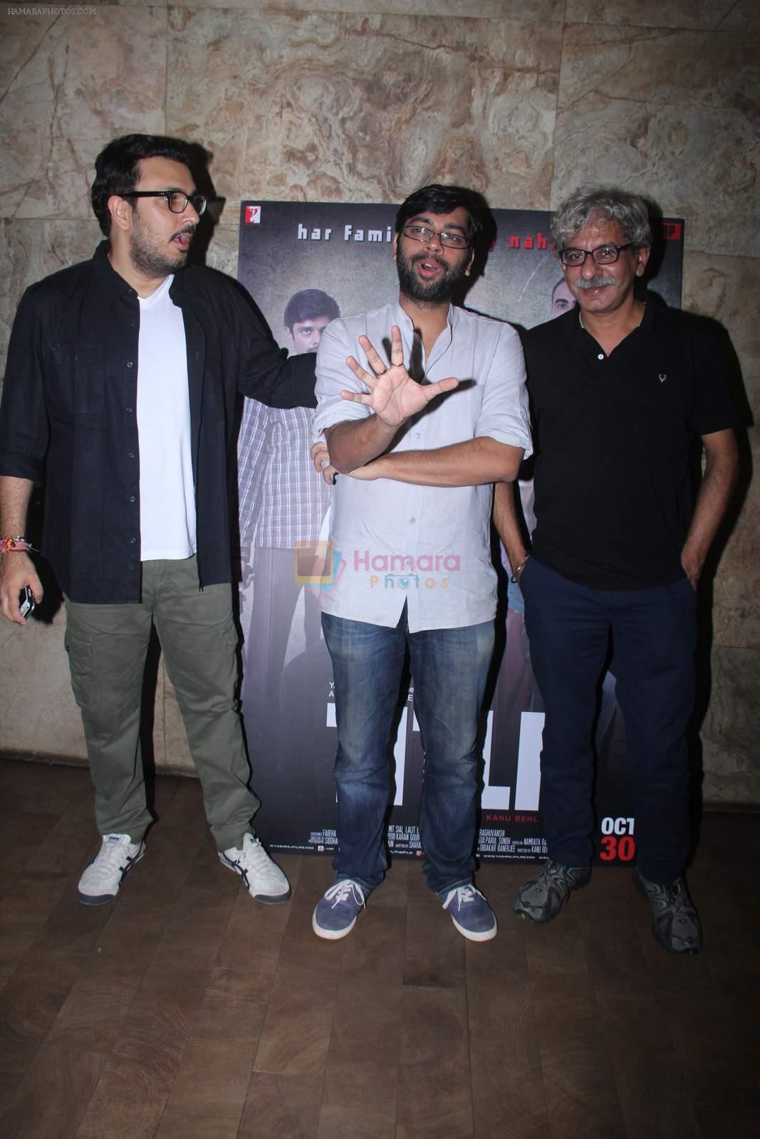 Sriram Raghavan, Dinesh Vijan, Kanu behl at Titli Screening on 28th Oct 2015