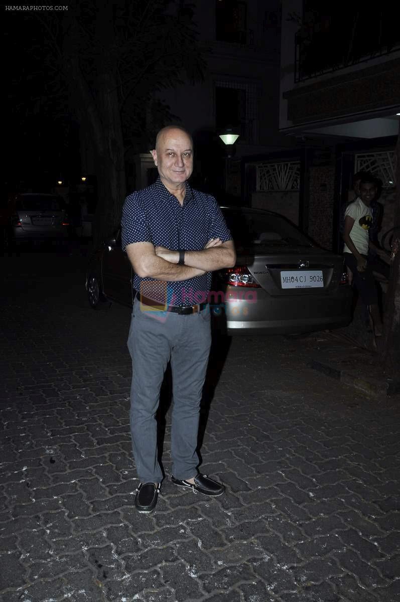 Anupam Kher at Karva chauth celebrations at Anil Kapoors residence on 30th Oct 2015