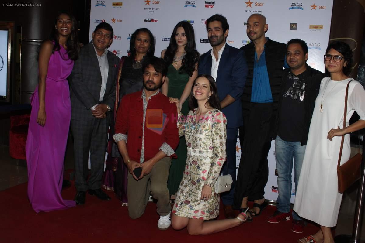 Irrfan Khan, Kalki Koechlin, Kiran Rao on day 3 of MAMI Film Festival on 31st Oct 2015