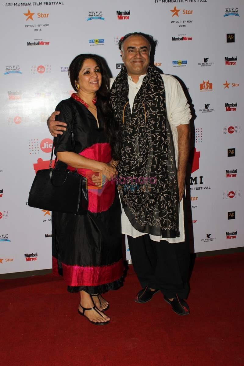 Rajit Kapur, Neena Gupta on day 3 of MAMI Film Festival on 31st Oct 2015
