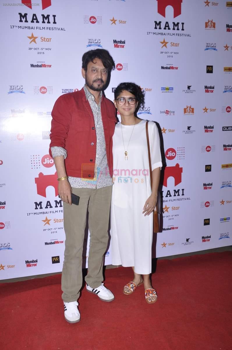 Irrfan Khan, Kiran Rao on day 3 of MAMI Film Festival on 31st Oct 2015