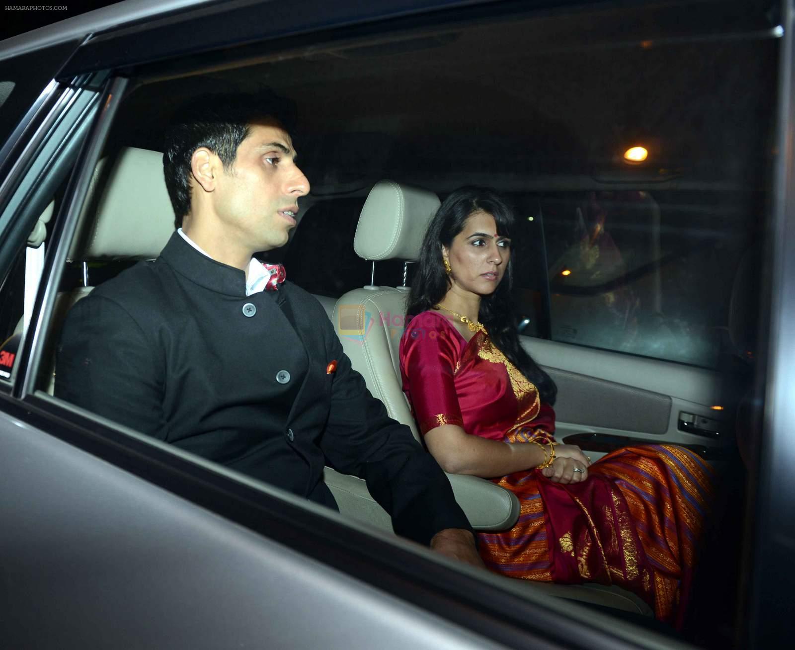 Ashish Nehra at Geeta Basra and Harbhajan Singh's wedding reception on 1st Nov 2015