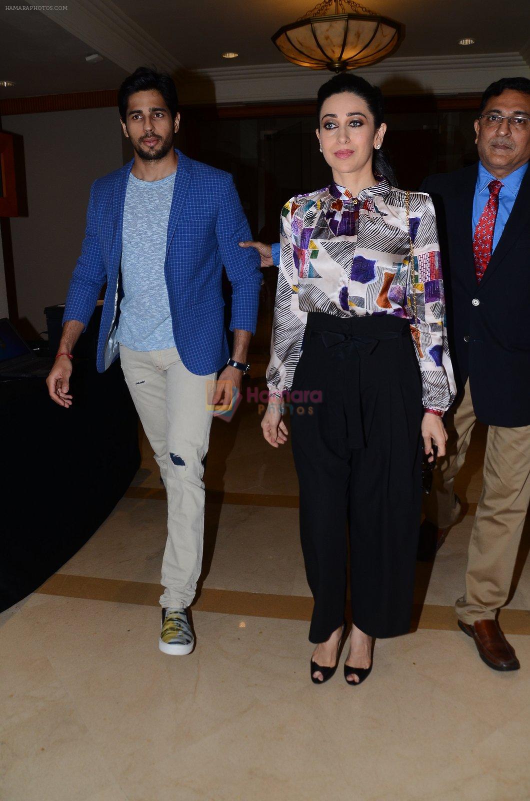 Karisma Kapoor, Sidharth Malhotra snapped at an event on 16th Nov 2015