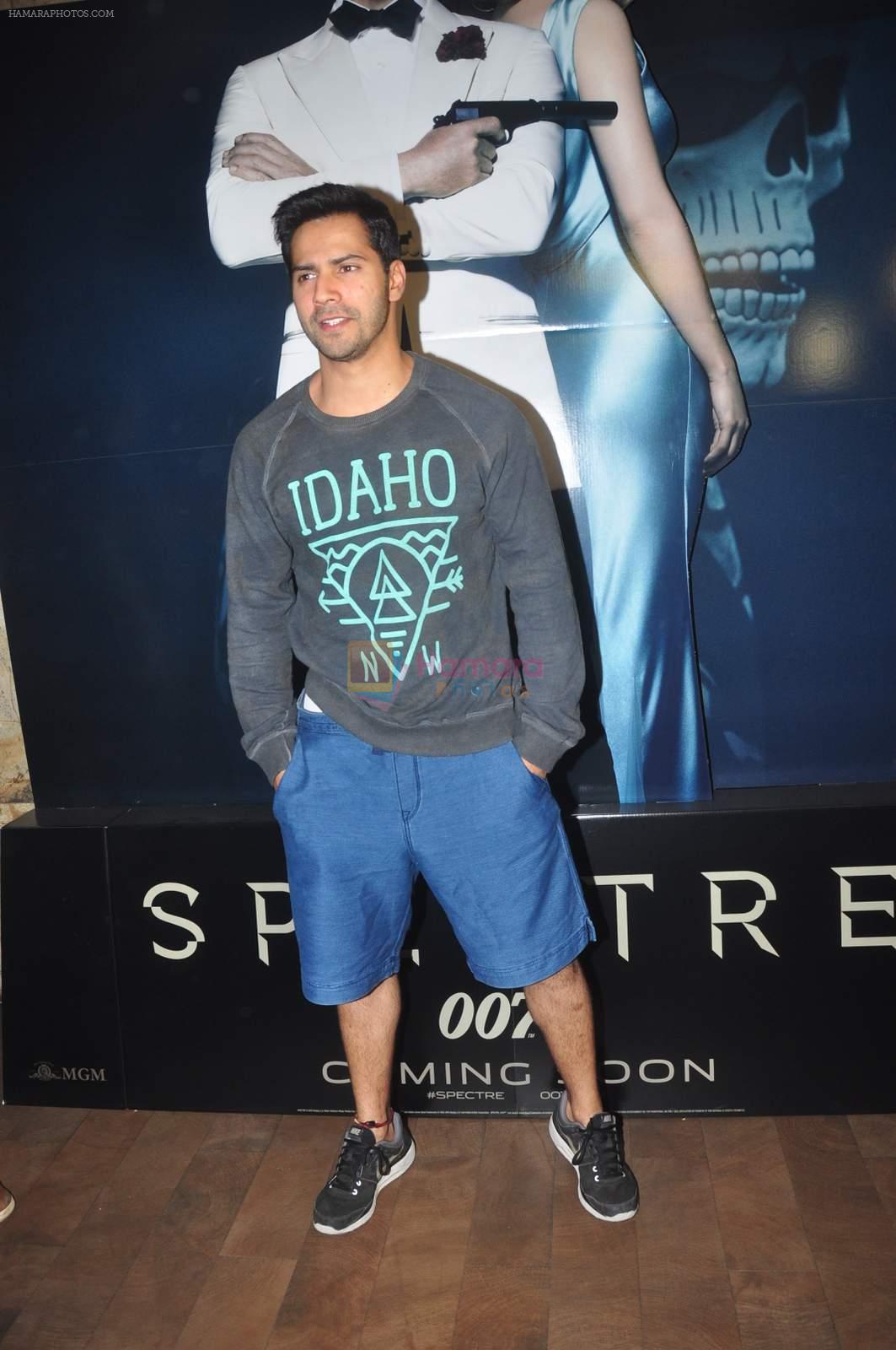 Varun Dhawan at spectre screening in Mumbai on 19th Nov 2015