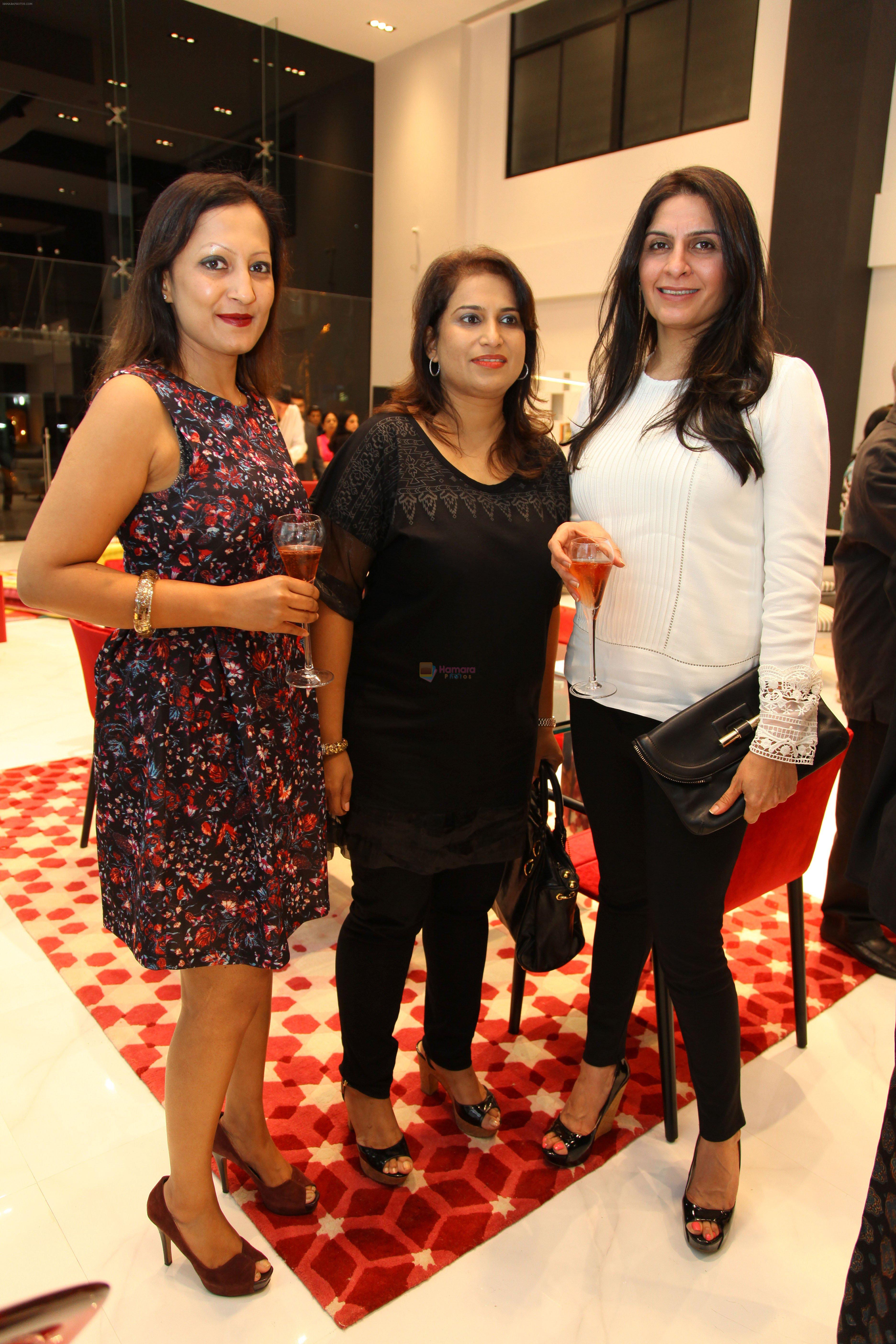 Karen Prabhu, Lavina and Rachna at Roche Bobois launch in Bangalore