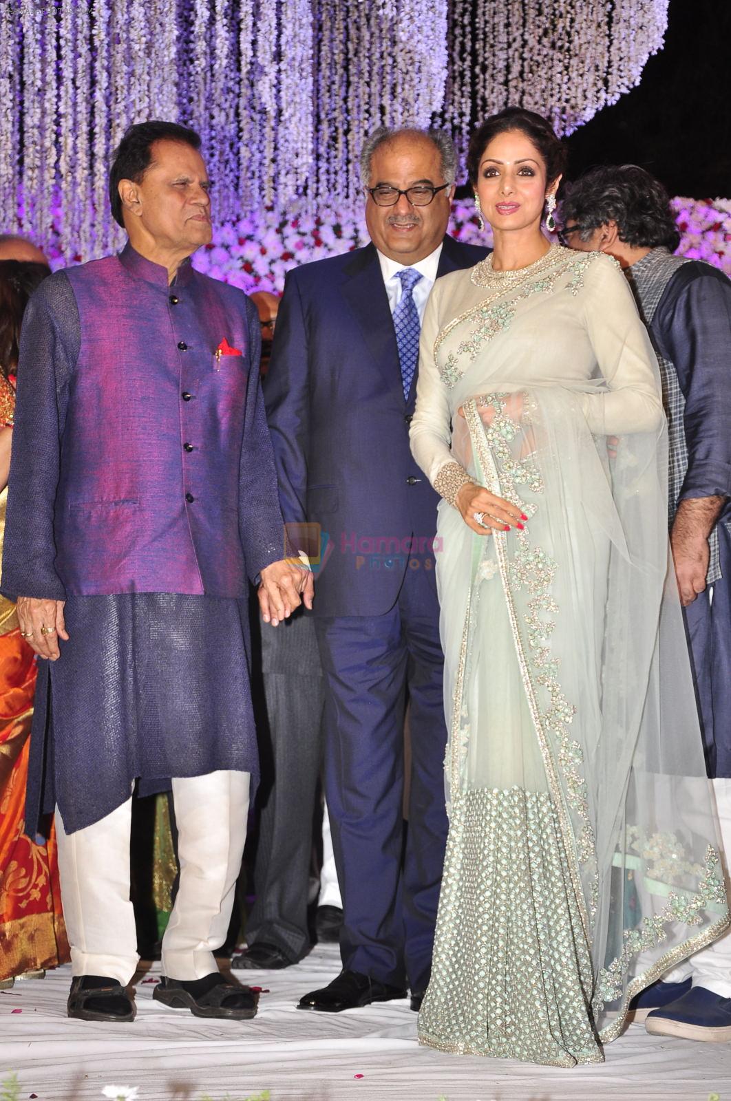 Sridevi and Boney at Jayaprada's son Siddharth's Wedding Reception on 29th Nov 2015