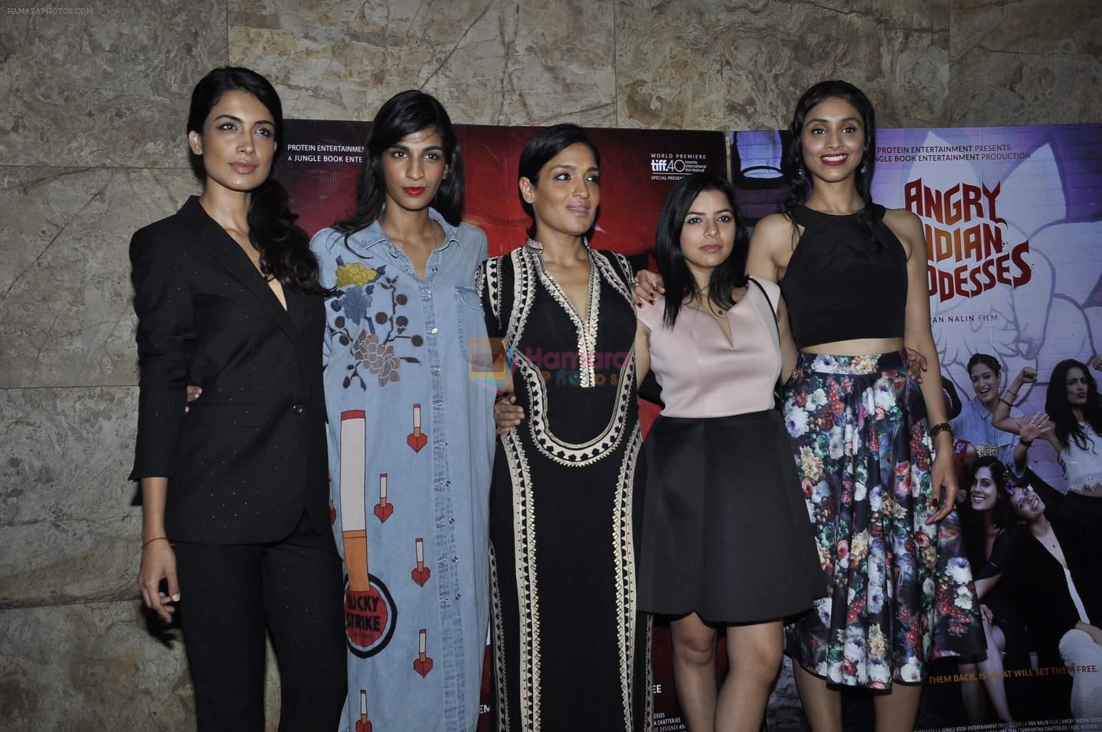 Sarah Jane Dias, Anushka Manchanda, Sandhya Mridul, Rajshri Deshpande, Pavleen Gujral at great indian goddess screening on 30th Nov 2015