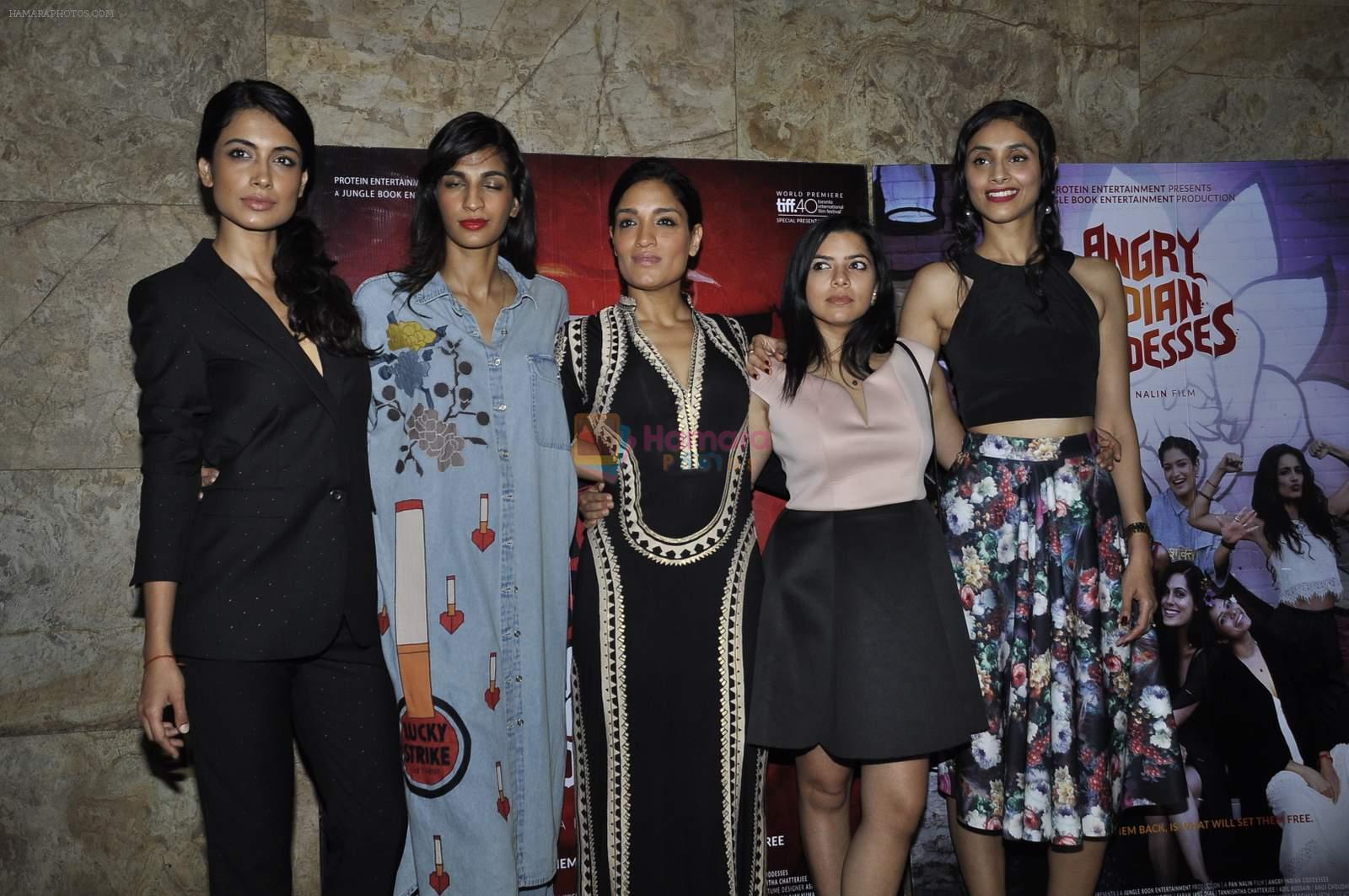 Sarah Jane Dias, Anushka Manchanda, Sandhya Mridul, Rajshri Deshpande, Pavleen Gujral at great indian goddess screening on 30th Nov 2015
