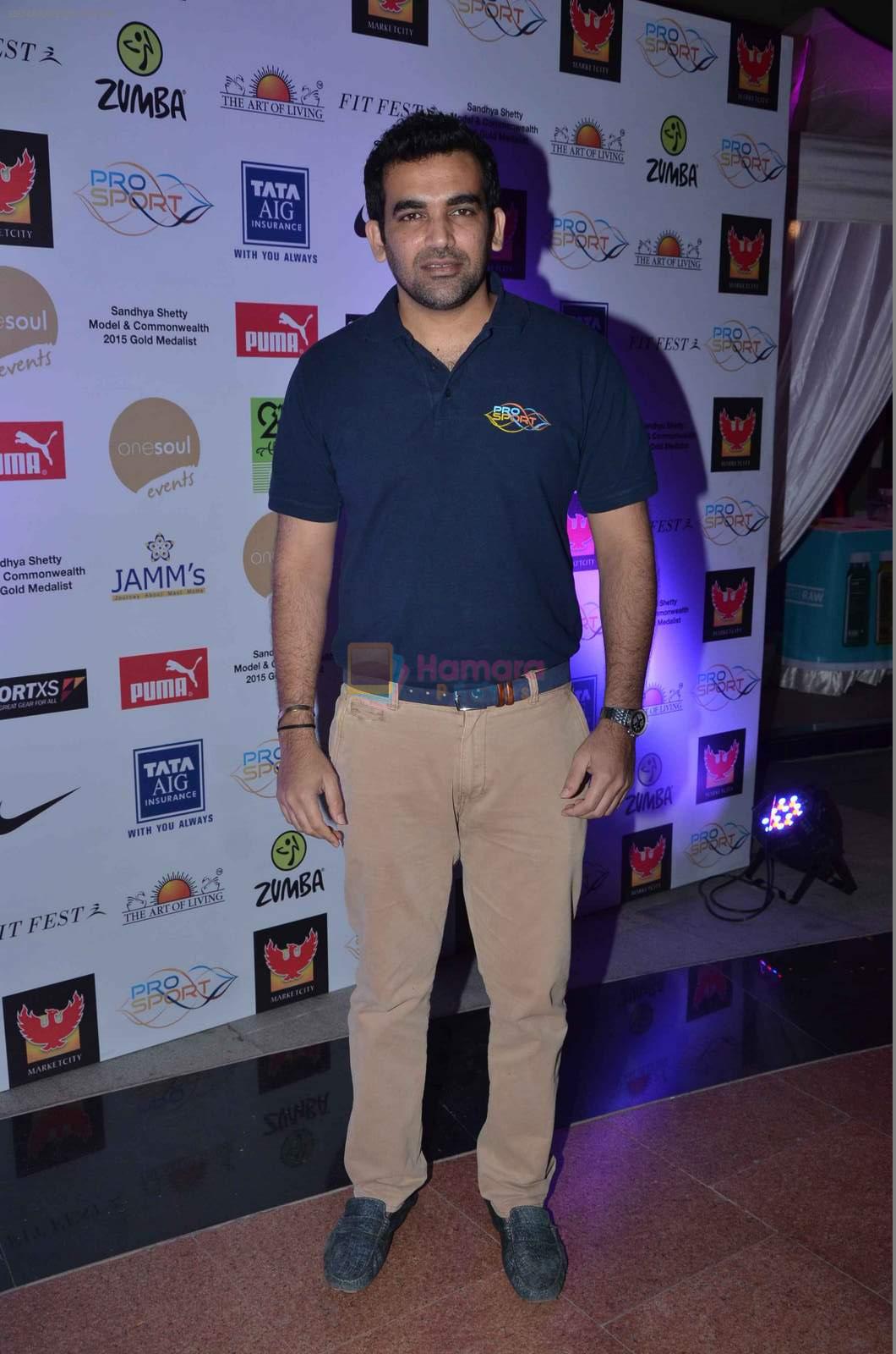 Zaheer Khan at fitness Centre on 6th Dec 2015