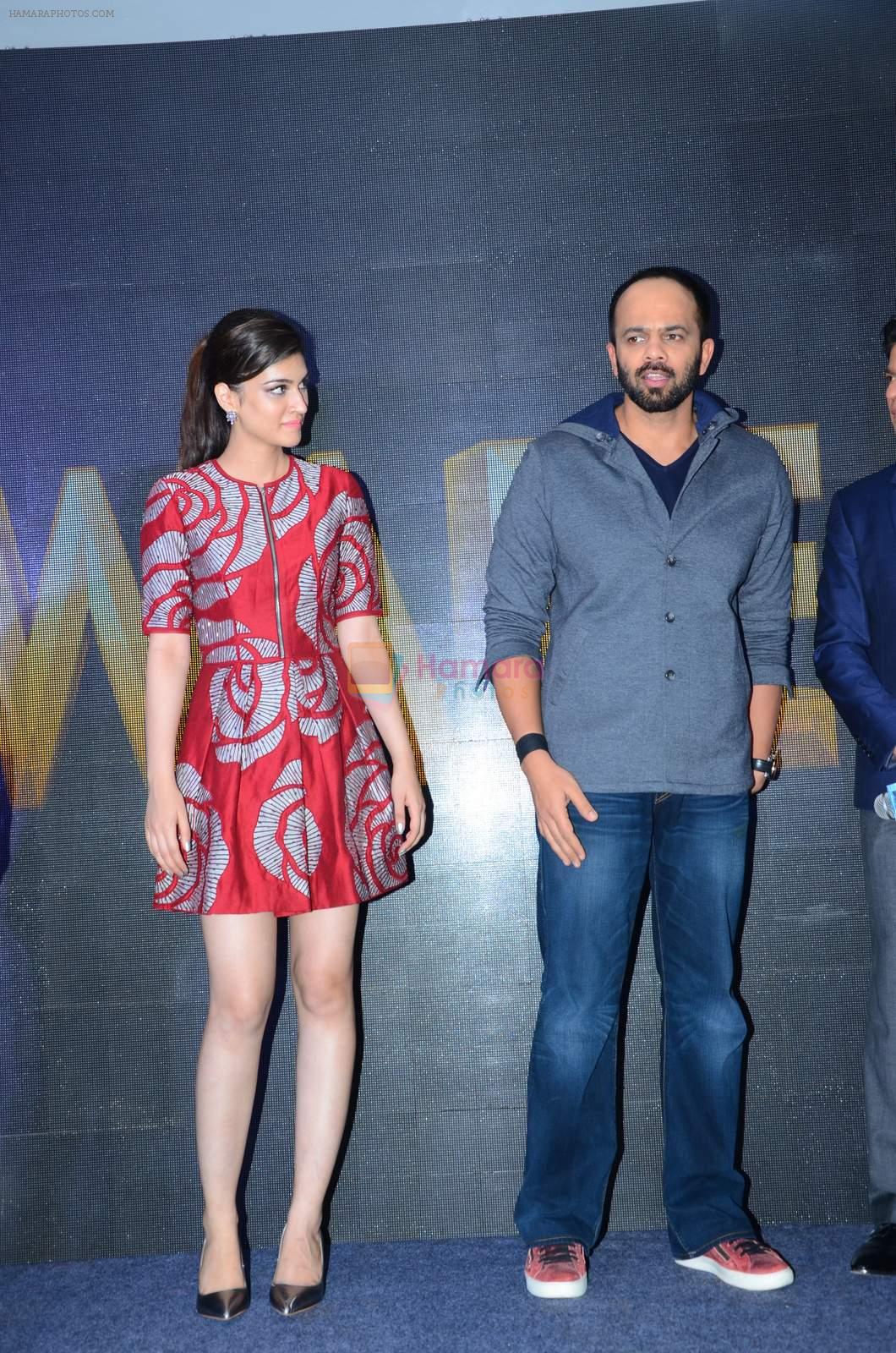 Kriti Sanon, Rohit Shetty at Dilwale music celebrations by Sony Music on 14th Dec 2015