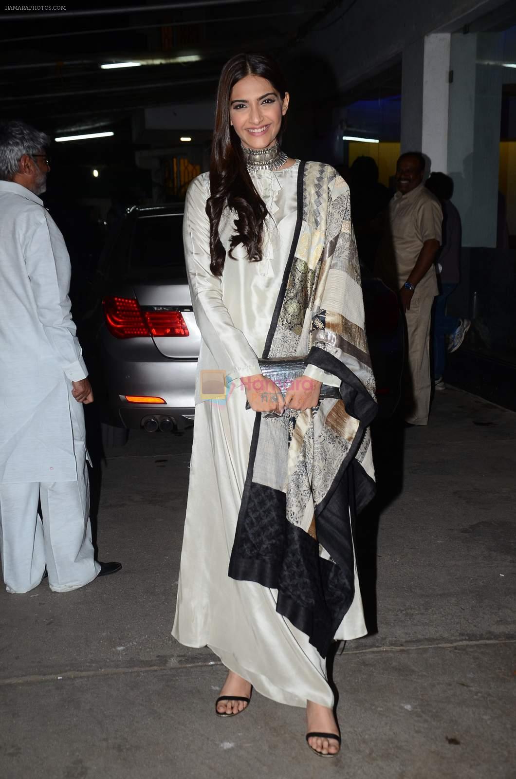 Sonam Kapoor at Bajirao Mastani screening in Sunny Super Sound on 17th Dec 2015