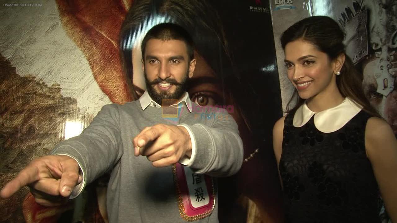 Deepika Padukone, Ranveer Singh at tv interview on 18th Dec 2015