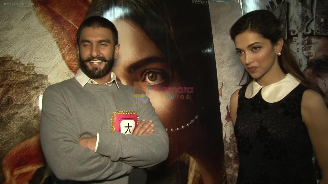 Deepika Padukone, Ranveer Singh at tv interview on 18th Dec 2015