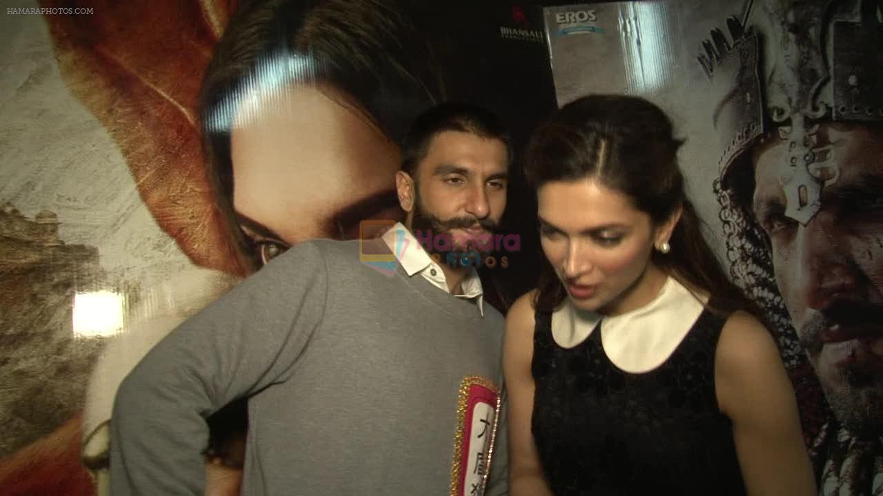 Deepika Padukone, Ranveer Singh at tv interview on 18th Dec 2015