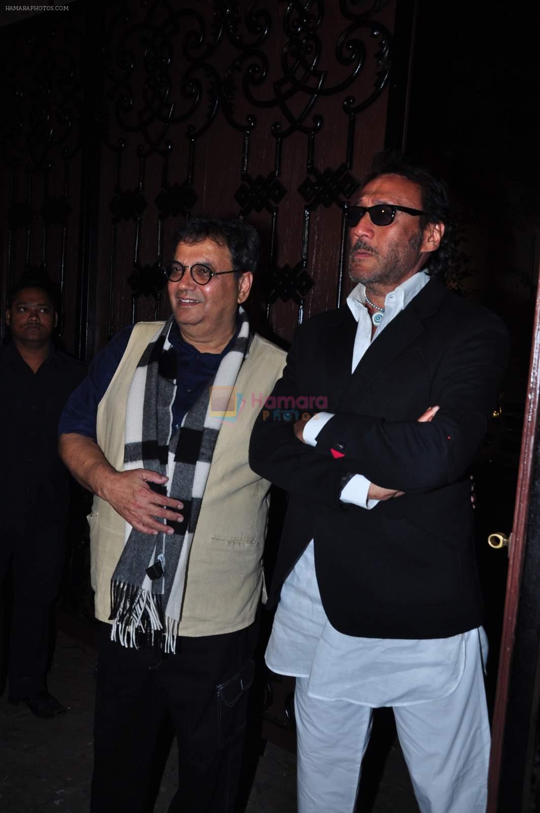 Subhash GHai, Jackie Shroff at Anil kapoor's bday bash on 23rd Dec 2015